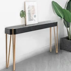 Mayco Entryway Modern Design Metal Wooden Side Narrow Console Table