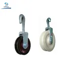 Electric Cable Stringing Pulley Block Straight Line Aluminum Cable Pulley Hung On Angle Steel