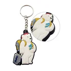 High quality custom shape keyring 2d 3d soft pvc keychain for promotional gifts