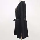 Women Top Sale Ladies Knitted Dress Plus Size Women Waist Belt Sweater Dresses