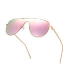 Oversized no logo man women mirror sun glass high quality polarized ce sunglasses