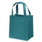 Promotional Customized Recycled Cheap Logo Printed Grocery Shopping Tote Handled Non Woven Shopping Bags for shoes