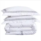 Five-star hotel bedding linings cotton silk satin embroidered frame luxury silky sheets four sets