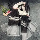 Shawl Silk 2020 New Arrival Beach Shawl Gold Thread Lurex BB Plaid Shining Silk Scarf