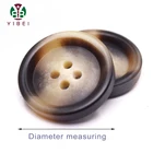 Horn Button Custom Fashion New Design 4 Holes Fake Horn Button With Full Size For Suit Clothing Decoration