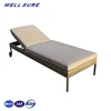 New Design Comfortable Beach Wicker Lounger Pool Furniture Sun Lounger With Aluminum Frame