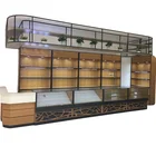 Wholesale metal wood cabinet & wine rack display shelf wine designer shelves for shops