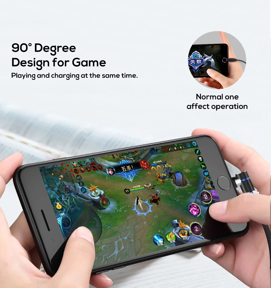 2019 Hot Sale Elbow Magnetic Fast Charging USB Cable Magnet Charger Cable for Mobile Phone - ANKUX.COM