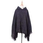 Fashion Scarf Scarf Scarf Autumn And Winter Warm Fashion Plaid Hooded Cloak Tassel Woven Scarf Shawl