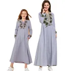 dubai Islamic Long Dress Sweater embroidered clothing muslim sports robe egyptian dresses abaya