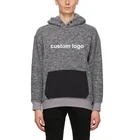 Hoodies Hoodie Custom Hoodies Black Kangaroo Pocket Mens Thick Fleece Gray Pullover Hoodie With Rib Knit Cuffs Hem