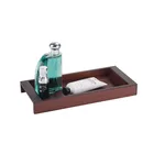 Bathroom vanity countertops organize espresso brown finish wood tray bathroom