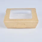 Renewable eco kraft box for food cake salad with window