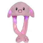 Fashion Korean Style Winter Fur Plush Hat Soft Warm Cute Animal LED Kids Gift Hat