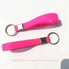 Promotion Key Ring Promotion Printing Logo Keychain Silicone Key Ring Bracelet With Key Holder