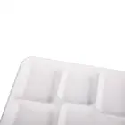 Wholesale custom Small white 5 compartment disposable biodegradable paper plates