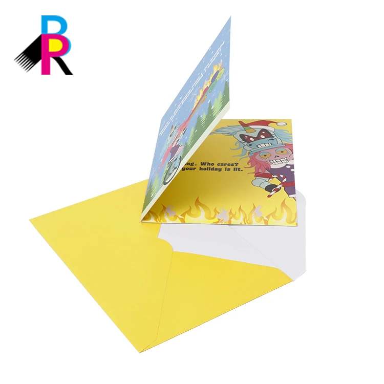 full color printing custom thank you card/ greeting card with