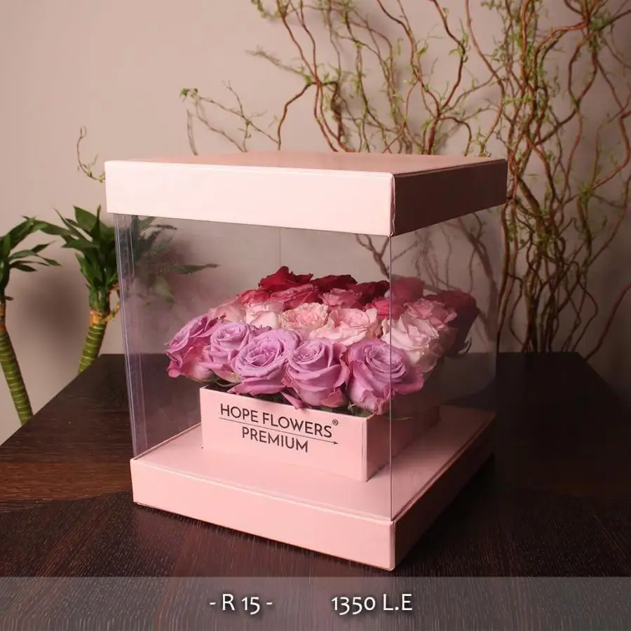 wholesale square flower box wedding gift box for custom design