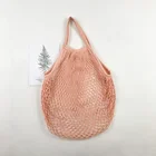 Recycled grocery shopping net fruit cotton mesh bag