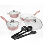 Eco-Friendly Ceramic Cookware Sets Ceramic Cookware Set Aluminum Ceramic Cookware Sets With Soft Handle