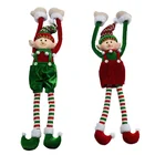 2018 New 23 inch Christmas Decorations Tradition Plush Doll Flocking PLUSH Hanging Red and Green Christmas Elf Pompoms