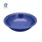 8 inch Custom Color Retro Blue Plastic Melamine Serving Salad Bowl