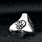 steel soldier punk 1% biker stainless steel ring for men Unisex Gender fashion jewelry for motor riders