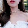 Pearl clavicle chain for women simple short necklace Korean collar neck band