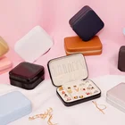 Duomiila Small Travel Jewelry Box, Travel Mini Organizer Portable Display Storage Case for Rings Earrings Necklace