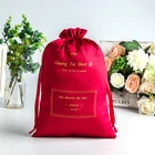 OEM Logo Velvet Bag Customized Printed Logo Satin Bag