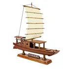 Chinese Art And Craft The Yangtze River Civilian Wooden Boat Model Souvenir Boat Model