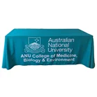 Plain Style Cheap Polyester Rectangle Table Cloth Table Throw For Trade Show Exhibition