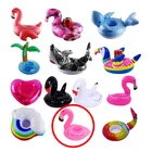 Cheap Price Inflatable Flamingo Drink Cup Can Holder Pool Float for Festival Promotion Gift