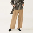 Basic premium staight jeans Khaki womens pants organic cotton trousers