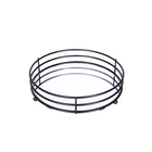 home decorative round vanity serving metal glass silver mirror tray