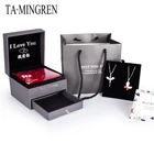 Oem rose flower sliding drawer logo jewelry luxury custom gift box
