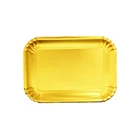 Disposable Silver Plates Wholesale Wedding Party Disposable Gold And Silver Dinnerware Rectangular Paper Plates