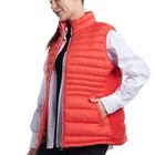 Plus sizes women casual clothing vest outdoor pocket vest quilted puffer padding jacket sleeveless simple style