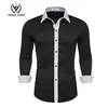 Loose Casual Daily Long Sleeve Shirt Top Blouse High Quality Males Social Shirts Plus Size