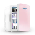 10L cheap electronic pink yellow glass front cosmetics skin care fridge mini refrigerator
