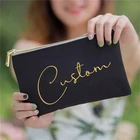 Clutch Bag Bag Canvas Custom LOGO Cosmetic Pouch Ziplock Clutch Zipper Pouch Canvas Makeup Bag