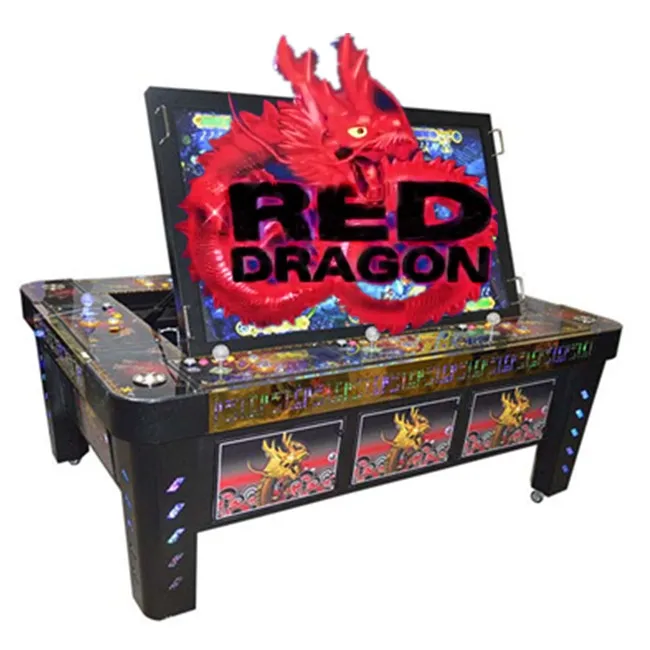 Peixe dragão vermelho jogo de mesa de Luxo de Arcade Máquina de Jogo de Peixes