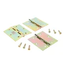 Durable 4 Pack Square Corner Butt Hinge Bearing Hardware Accessories Metal Door Hinge Flush Hinge