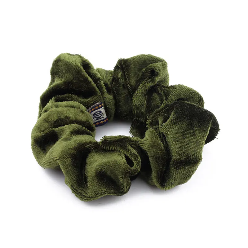 Women Elegant Velvet Solid Elastic Hair Bands Scrunchies Tie Hair Rubber Band Headband Lady Hair Accessories  N0001