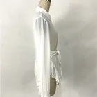 With Blouse High Quality Casual Women Shirt With Bow Blouse And Long Sleeves