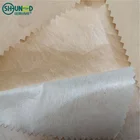Brown Kraft Paper Lining Roll Fusible Non Woven Interlining Fabric with PA Coating for Bonding Garment