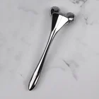 V Facial Roller Massager Cooling Metal to Reduce Wrinkles in Neck and Eyes
