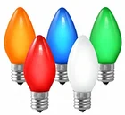 Holiday Holiday 0.6W 120V C9 Color Changing Plastic Smooth Bulb