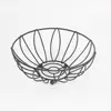 550-86 round black table metal fruit bowl basket for home organizer