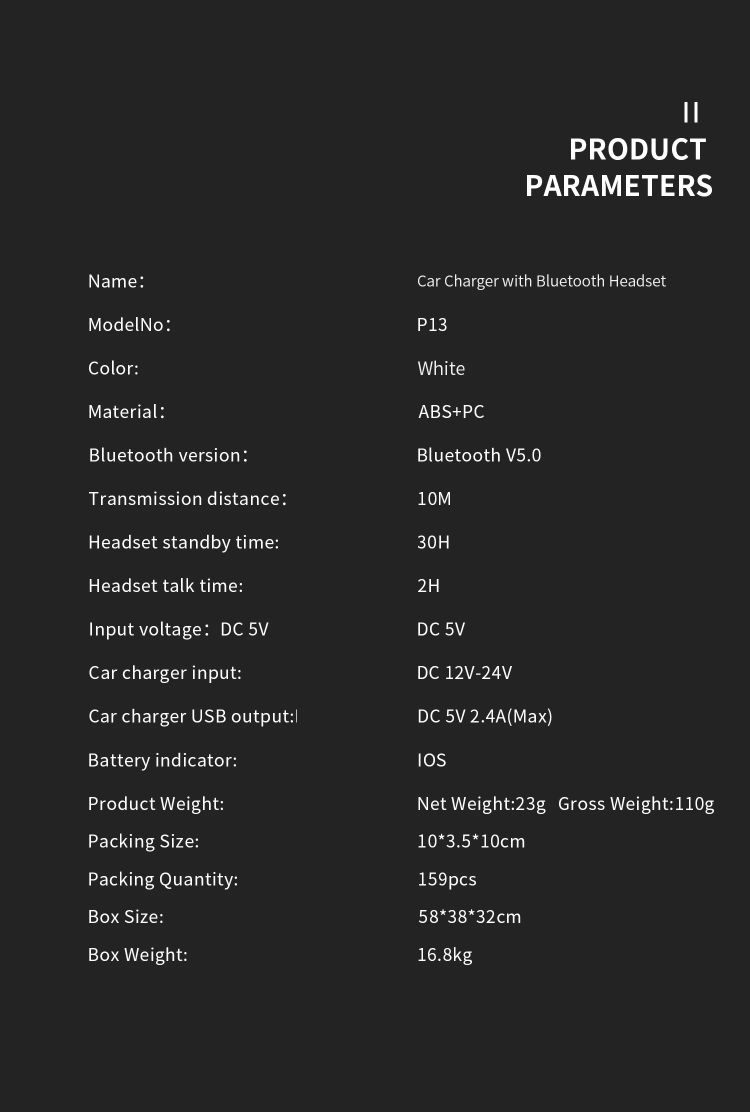 New Arrival P13 2 in 1 Smart Car Charger 2.4A and Wireless Bluetooth 5.0 Headset designed for Drivers Research - ANKUX.COM